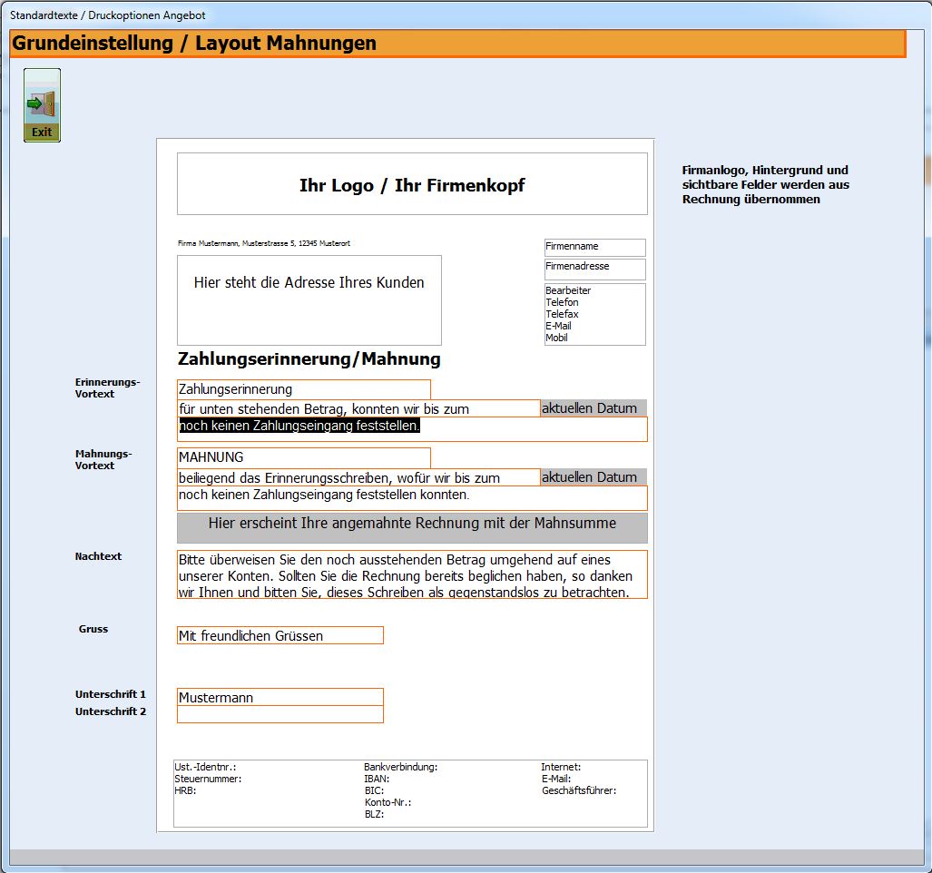 Zahlungserinnerung schreiben, Zahlungserinnerung drucken, Text Zahlungserinnerung, Muster Zahlungserinnerung, Vordruck Zahlungserinnerung, Formular Zahlungserinnerung, Musterbrief Zahlungserinnerung, Beispiel Zahlungserinnerung - Rechnungsprofi&nbsp;